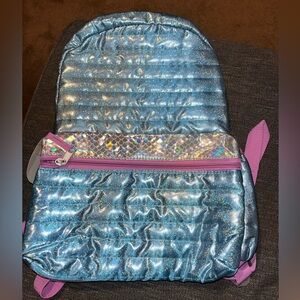 Holographic mermaid Blue full size Backpack bookbag